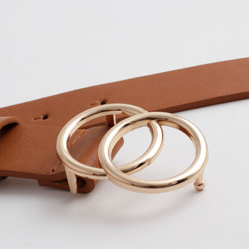 Stylish Minimalist Alloy Buckle Belt