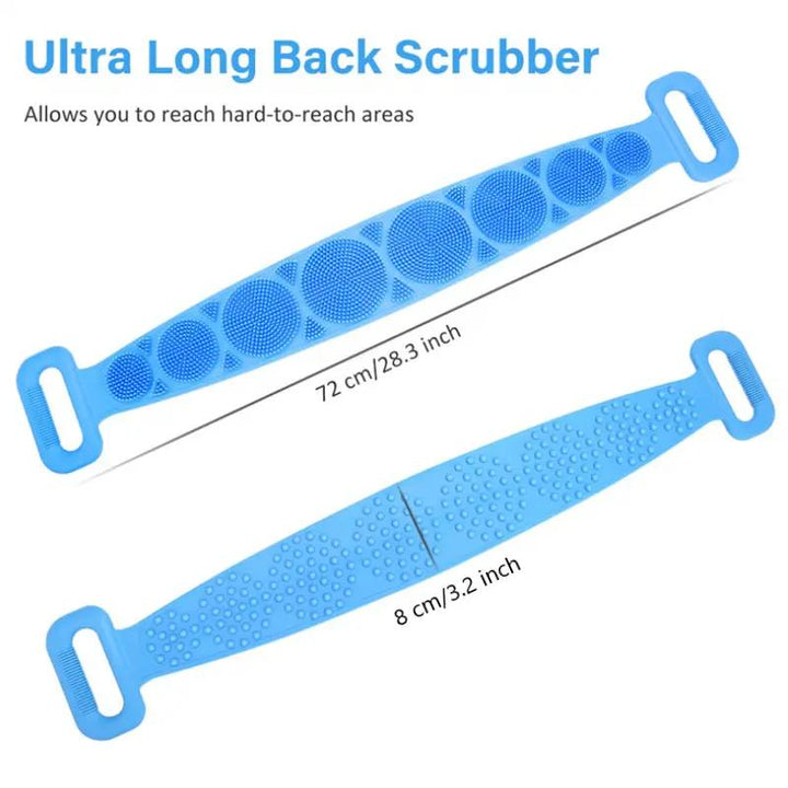 Silicone Exfoliating Back Scrubber and Massage Bath Brush