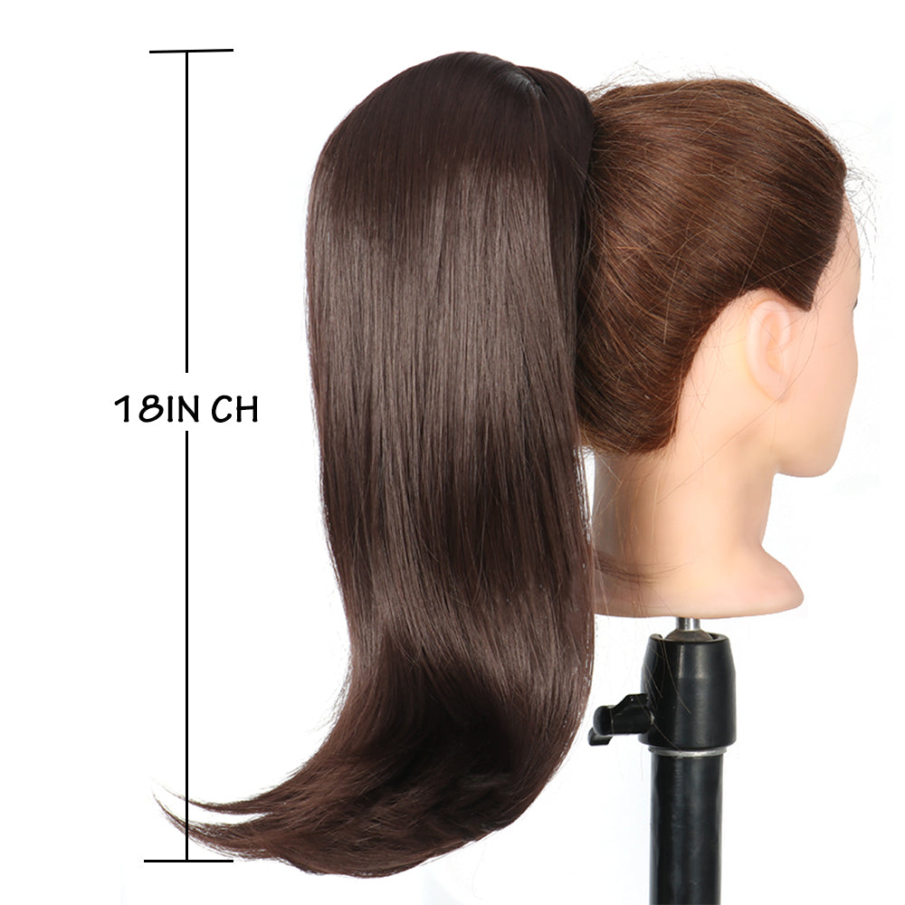 Synthetic Straight Wraparound Ponytail