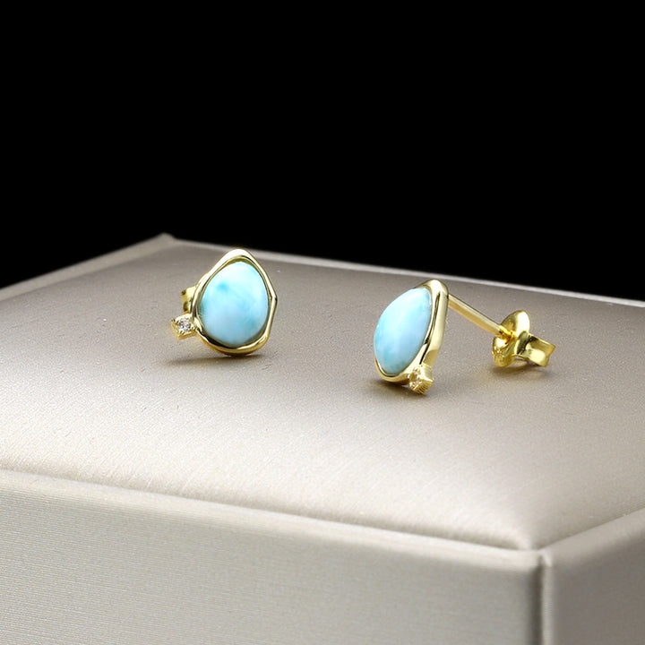 Natural Haiwen Stone Topaz Earrings