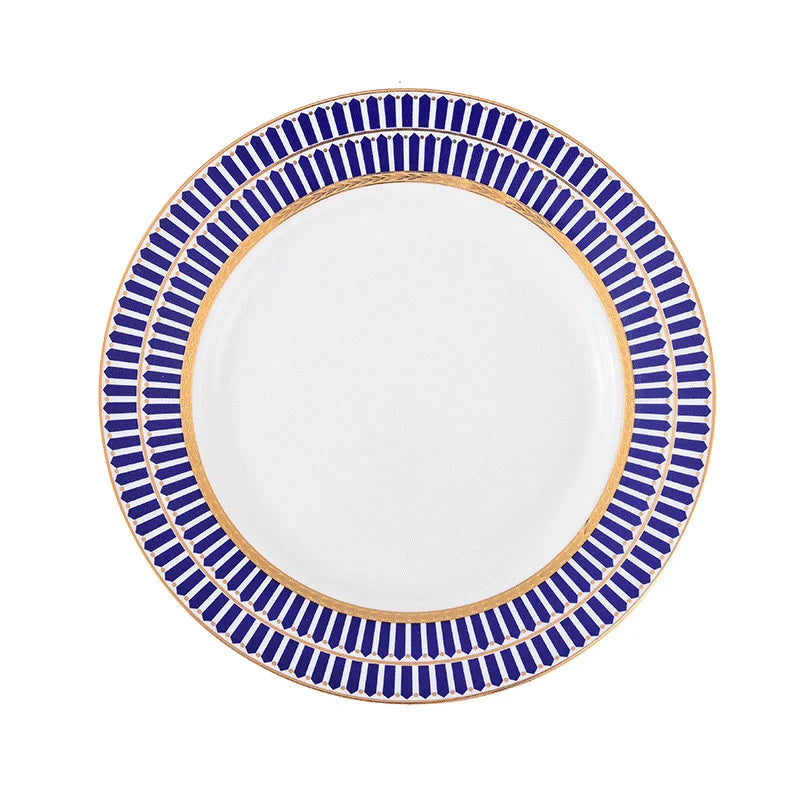 6PCS Nordic Bone China Ceramic Plates Set - Elegant Dinnerware & Dessert Plates