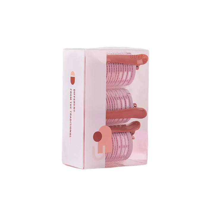 3pcs Heatless Self-Grip Hair Rollers for Voluminous Curls & Bangs