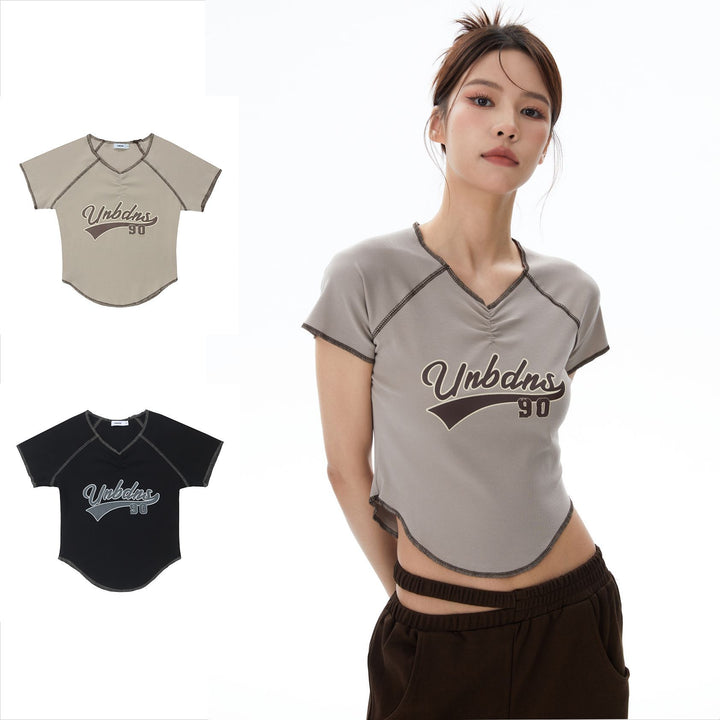 Women's Slimming Niche Fashion Brand Short Sleeve T-shirt