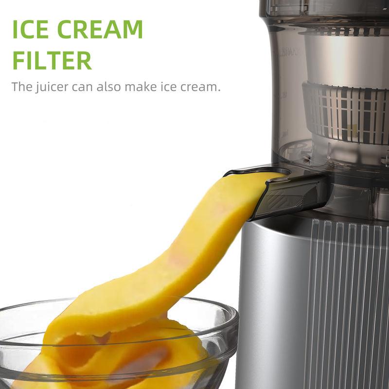 Cold Press Juicer with 3-Inch Feed Chute, 200W Slow Masticating Juice Extractor