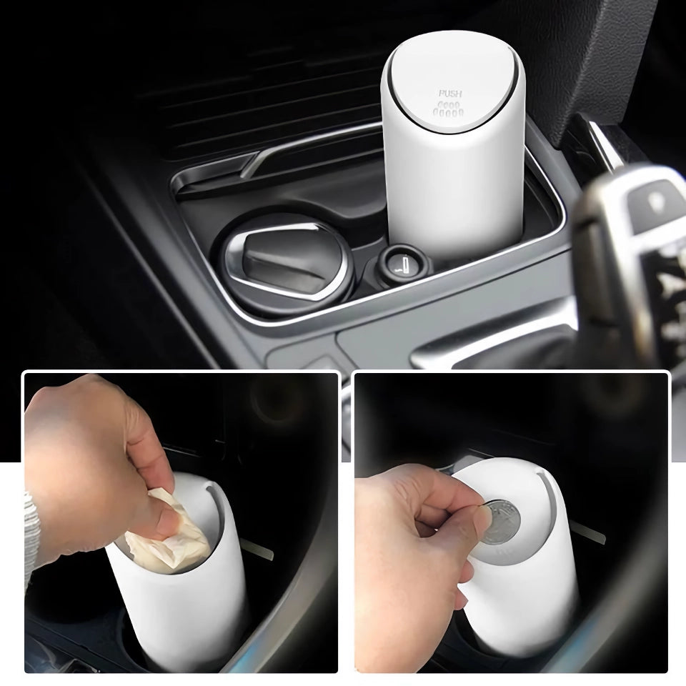 Compact Silicone Car Trash Bin - Mini Auto Rubbish Organizer