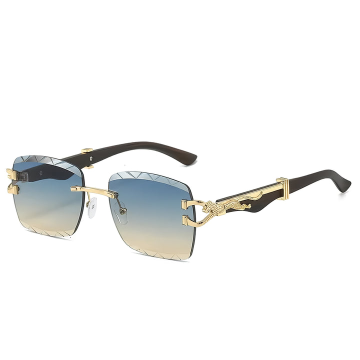 Luxury Rectangle Sunglasses with Gradient Lenses