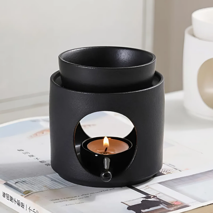 Elegant Porcelain Aroma Burner - Essential Oil Candle Holder for Home Decor