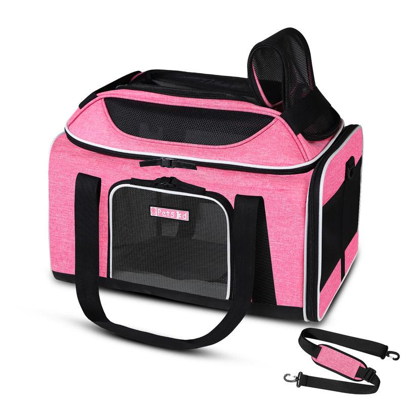 Airline Approved Pet Carrier with Expandable Top & Safety Features