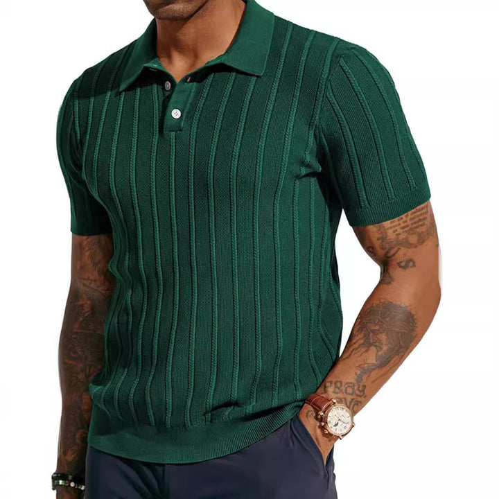 New Summer Polo Shirt Short Sleeve V-neck Cool Breathable Top