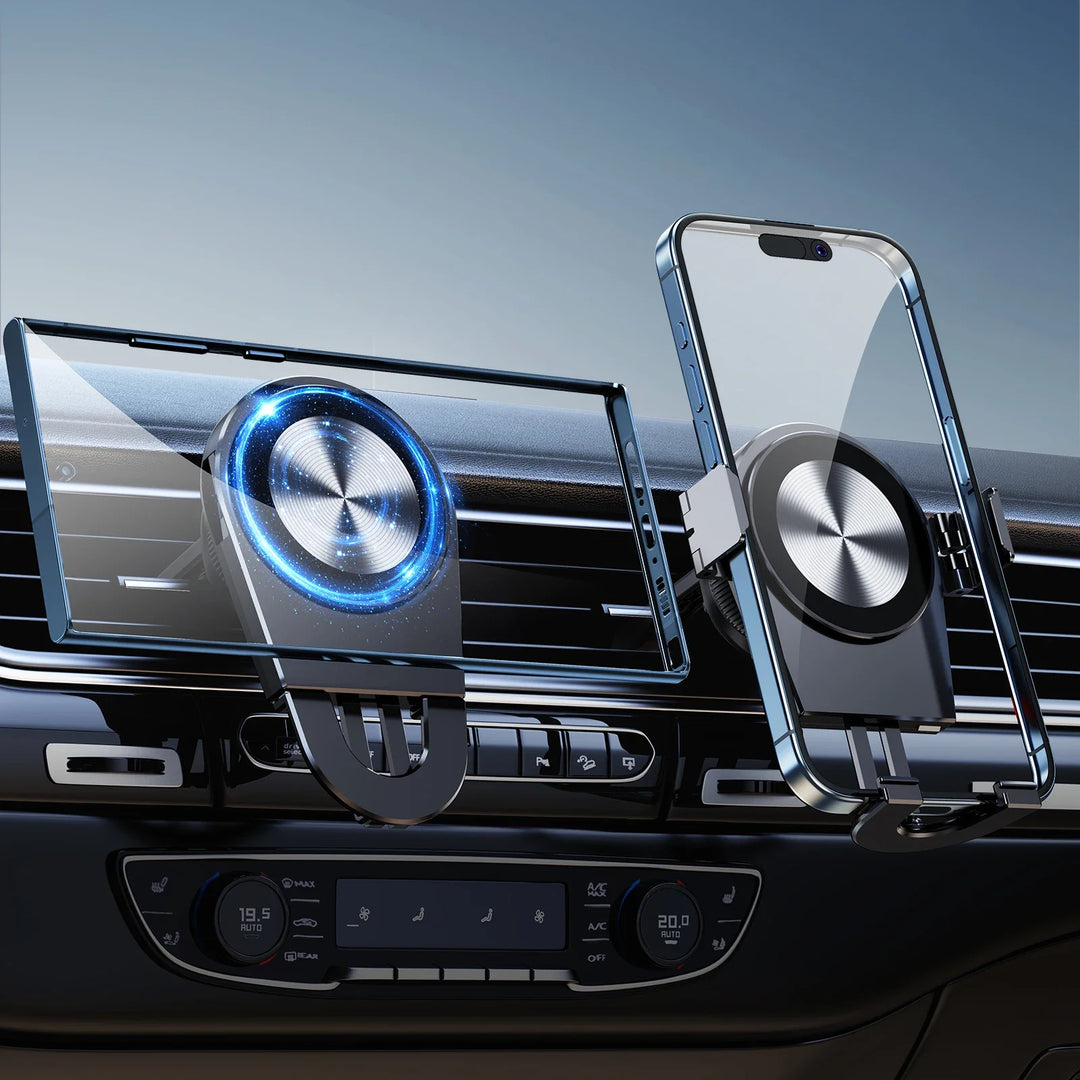 Aluminum Magnetic Car Phone Holder with Air Vent Clip