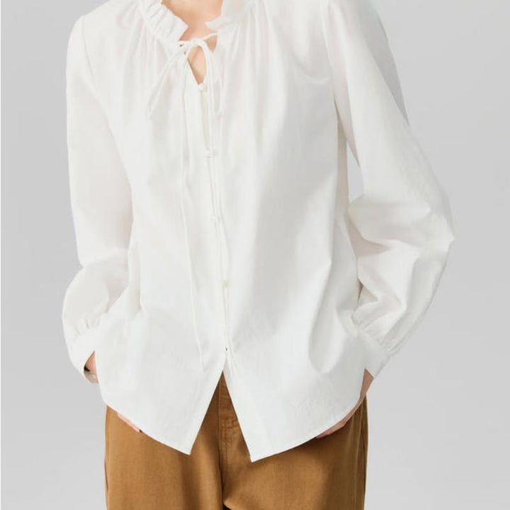 Elegant French Style Casual Puff Sleeve Shirt