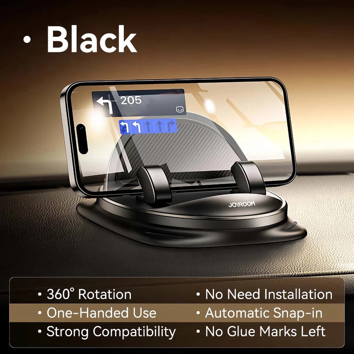 Universal 360° Rotation Dashboard Car Phone Holder - Silicone Mount for One-Handed Operation