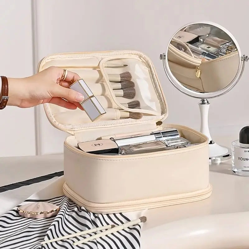 2-in-1 Makeup Brushes Organizer & Jewelry Storage Bag