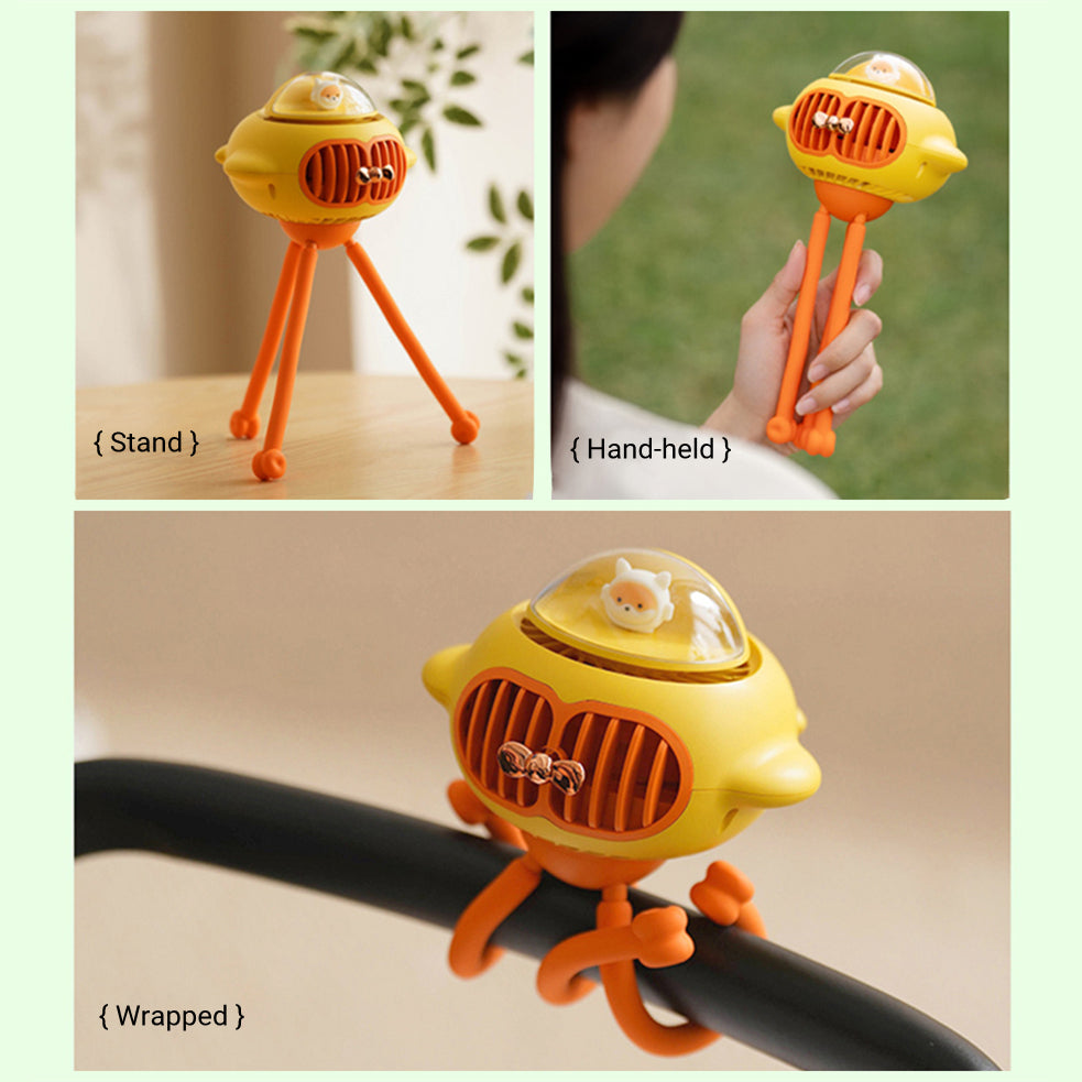 Portable USB Baby Stroller Fan with 3600mAh Rechargeable Battery