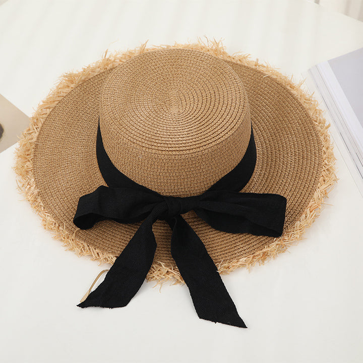 Summer Flat Bowknot Top Sun Hat