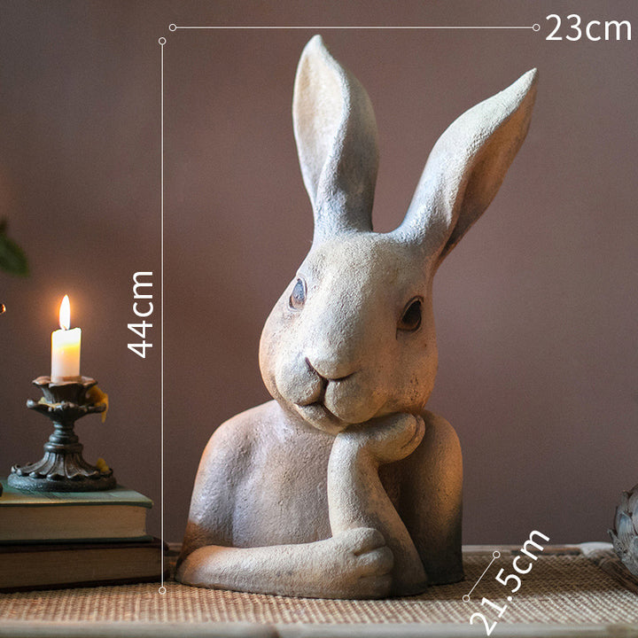 Rabbit Bust Sculpture Large Decorative Ornaments Post-modern Art Entrance Courtyard Creative