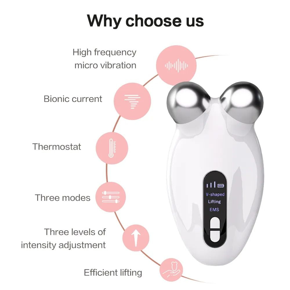 EMS Facial Roller & Microcurrent Face Lifting Device