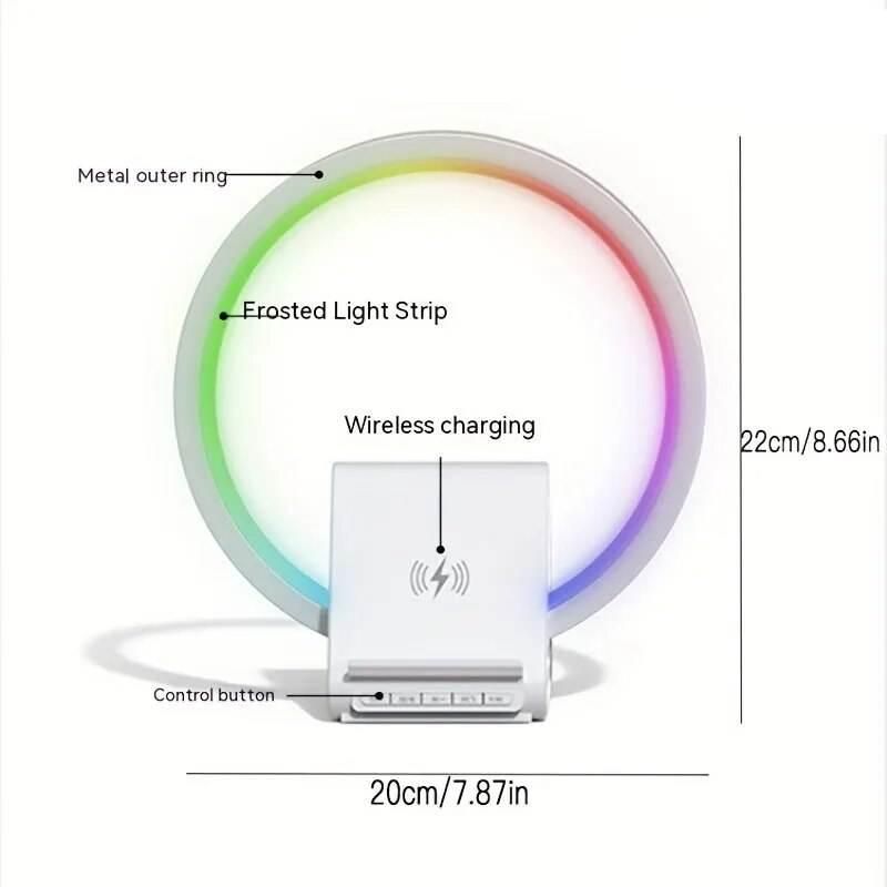 15W Dazzle Color Bluetooth Speaker with Wireless Charging