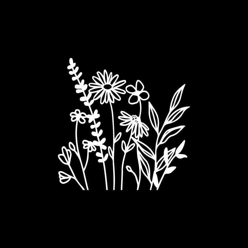 Wildflower Vinyl Car Stickers