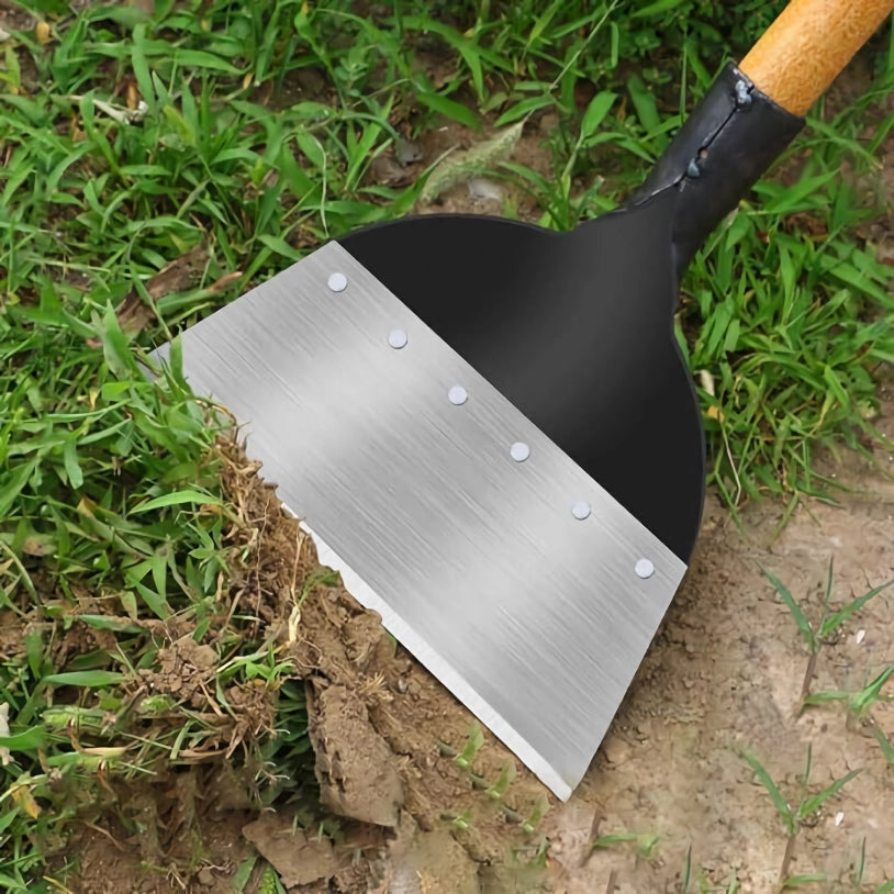 Multifunctional Heavy Duty Garden Cleaning Shovel - Flat Head, Manganese Steel