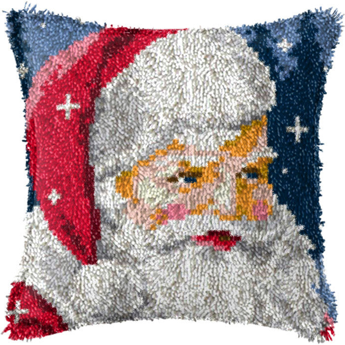 Diy Handmade Christmas Cushion Wool Embroidered Pillow Material Package