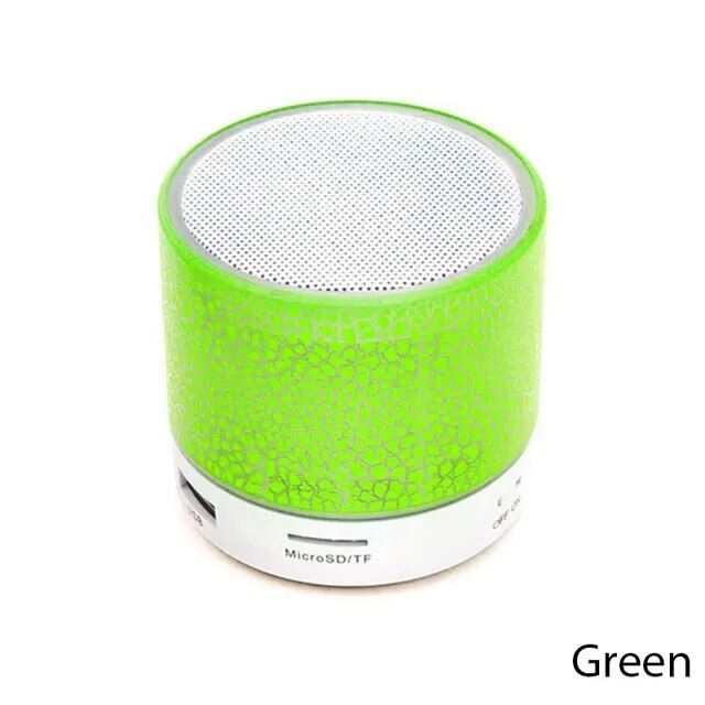 Compact Dazzling LED Bluetooth 4.1 Speaker: Wireless, HD Sound, Built-in Mic, and Portable