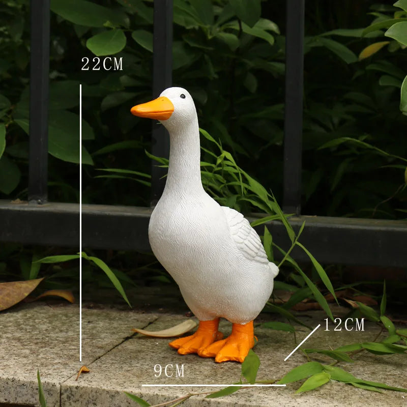 Charming Duck Figurine Sculptures for Home and Garden Decor