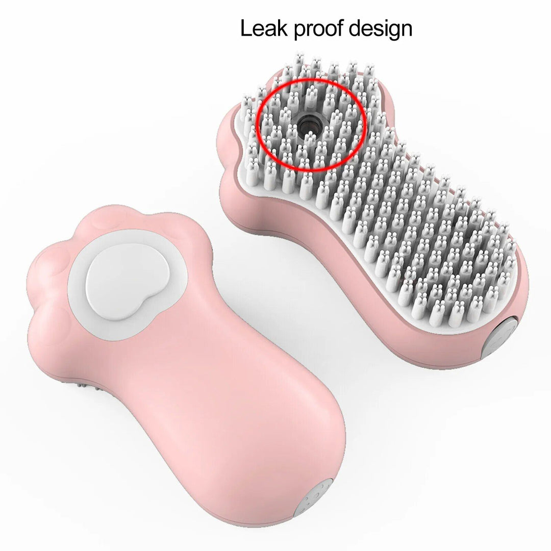 Delightful Pet Bath & Massage Brush with Soap Dispenser