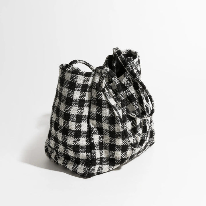 Vintage Plaid Square Shoulder Bag