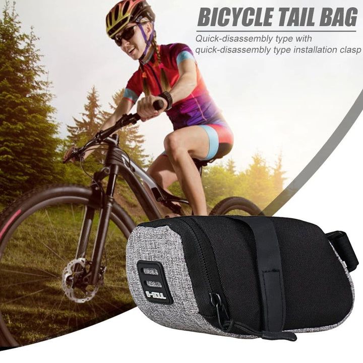 Compact High-Visibility Cycling Saddle Bag: Durable, Reflective, & Spacious