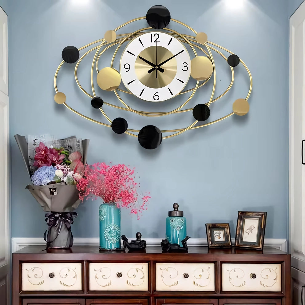 Modern Luxury Art Wall Clock for Living Room