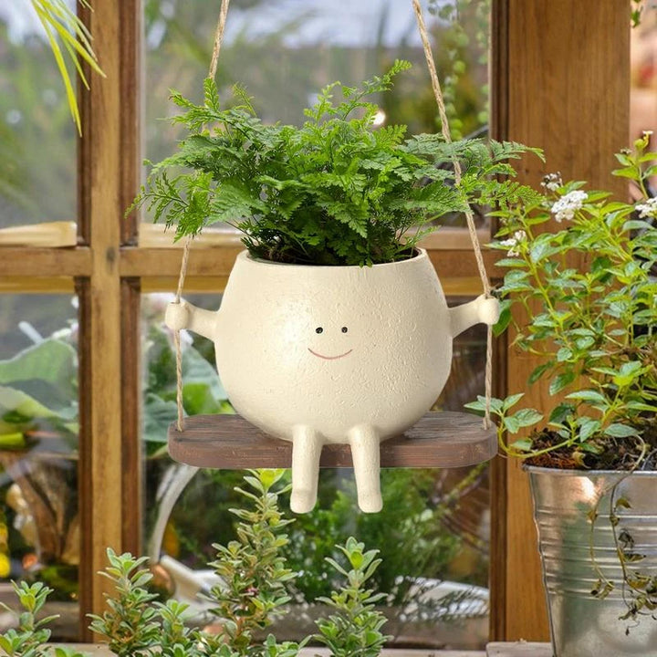 Charming Swing Face Hanging Planter