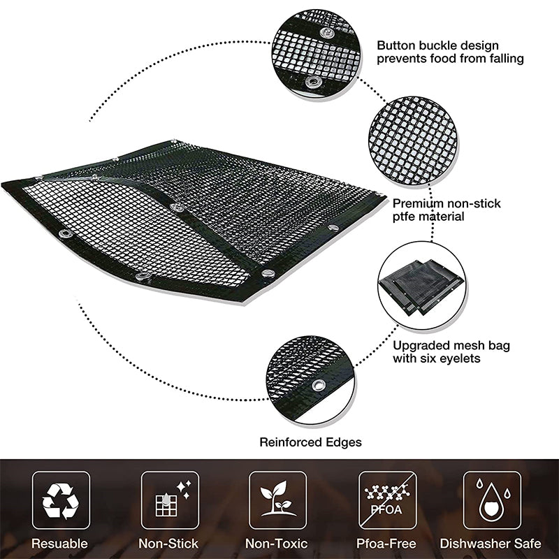 Mesh Grill Bags: Reusable Non-Stick BBQ Barbecue Bags