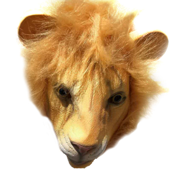 Halloween Lion Mask Latex Funny Scene Props