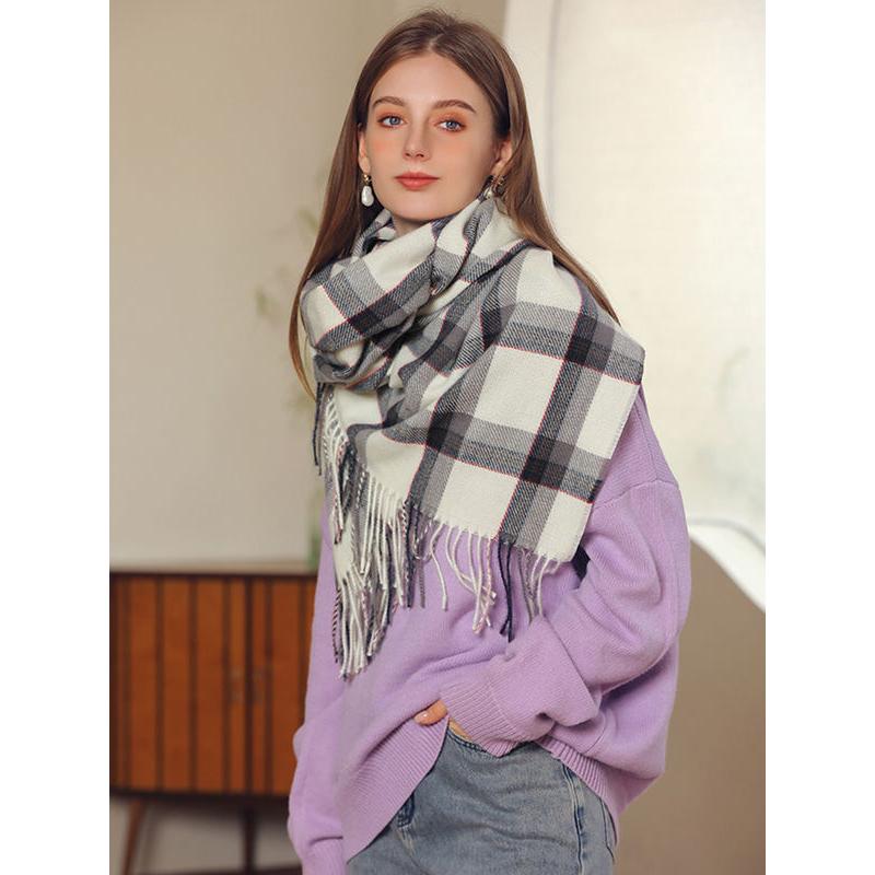 Winter Preppy Plaid Scarf