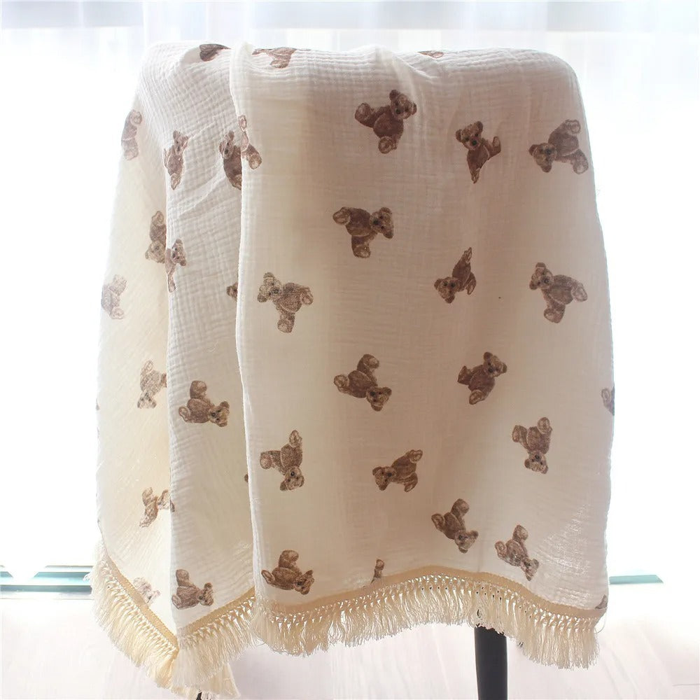 Soft Cotton Muslin Swaddle Blanket for Babies