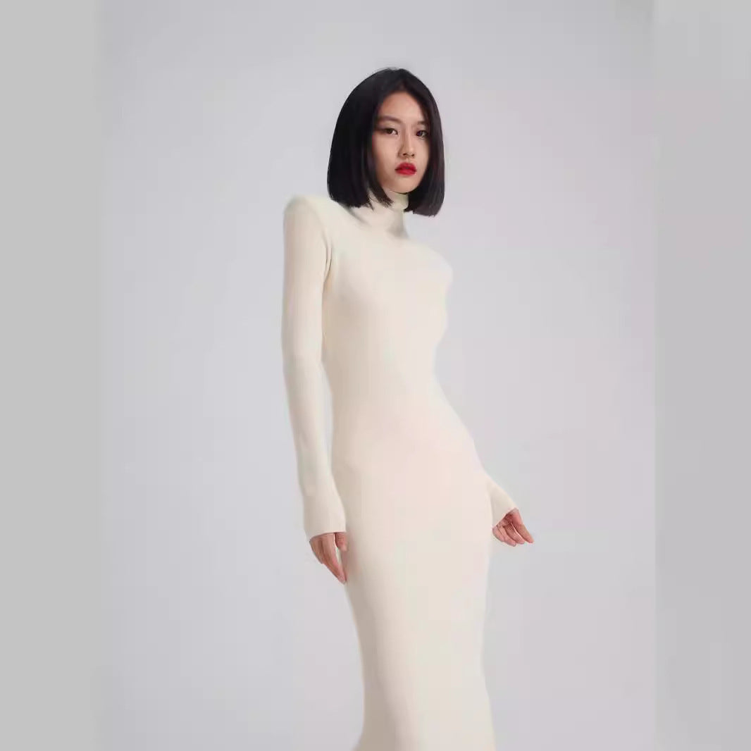 Autumn And Winter Fishtail Skirt Wool Knitted Slim Fit Slimming Waist Sheath