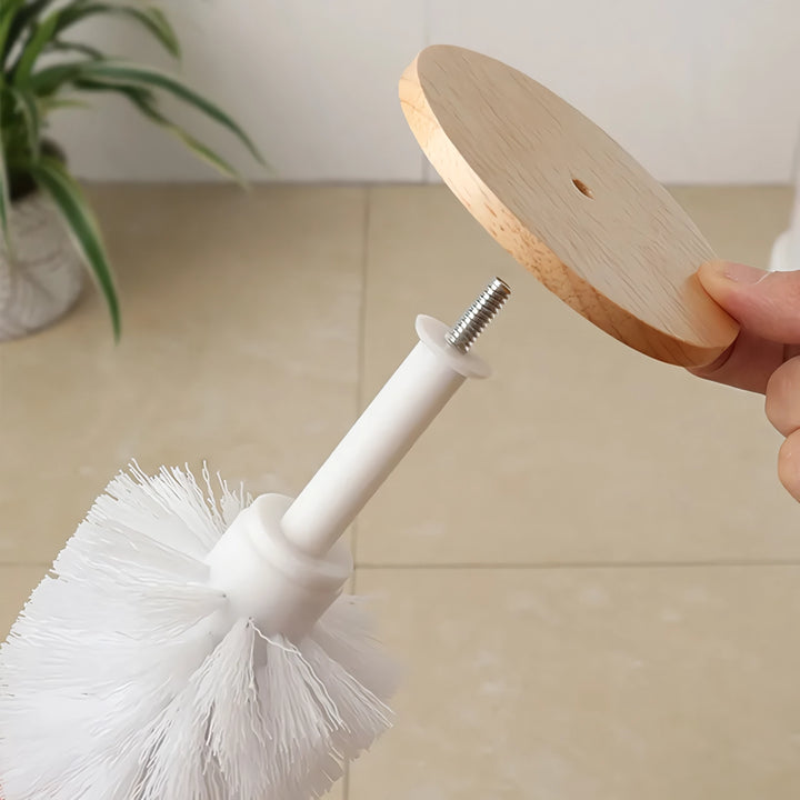 Eco-Friendly Resin Toilet Brush with Non-Slip Handle and Base