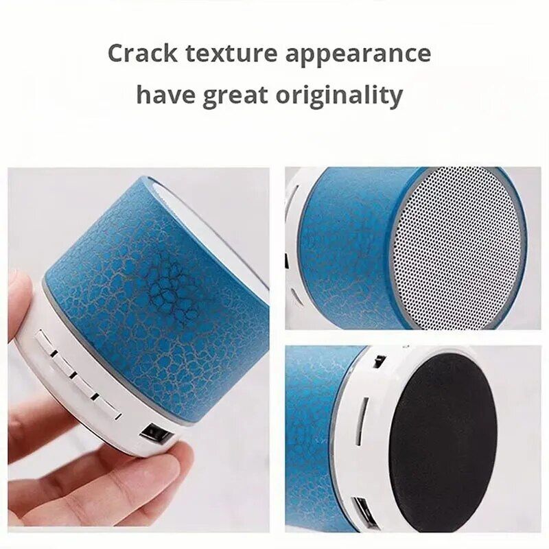 Compact Dazzling LED Bluetooth 4.1 Speaker: Wireless, HD Sound, Built-in Mic, and Portable