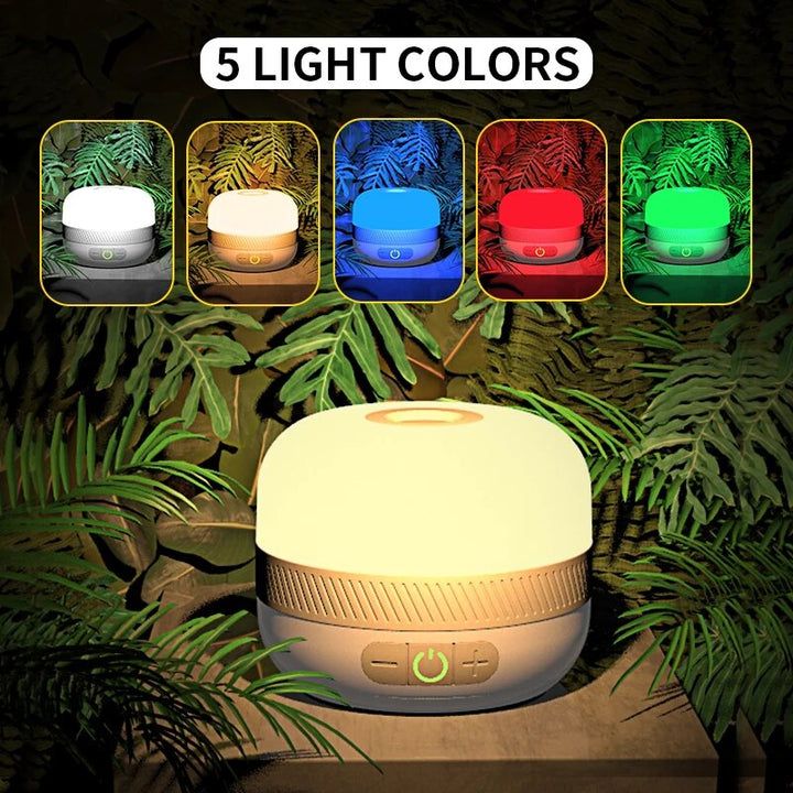 Rechargeable Multi-Color LED Camping Lantern with Power Bank & Emergency Light