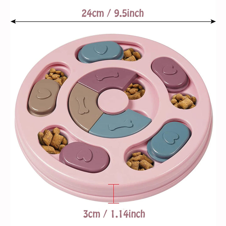 Interactive Dog Slow Feeder Bowl - Puzzle Toy