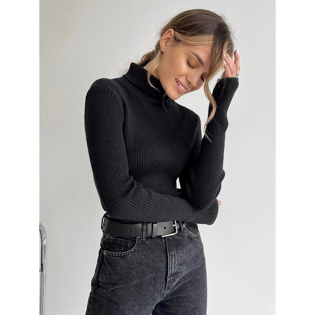 Autumn Winter Thick Turtleneck Sweater for Women