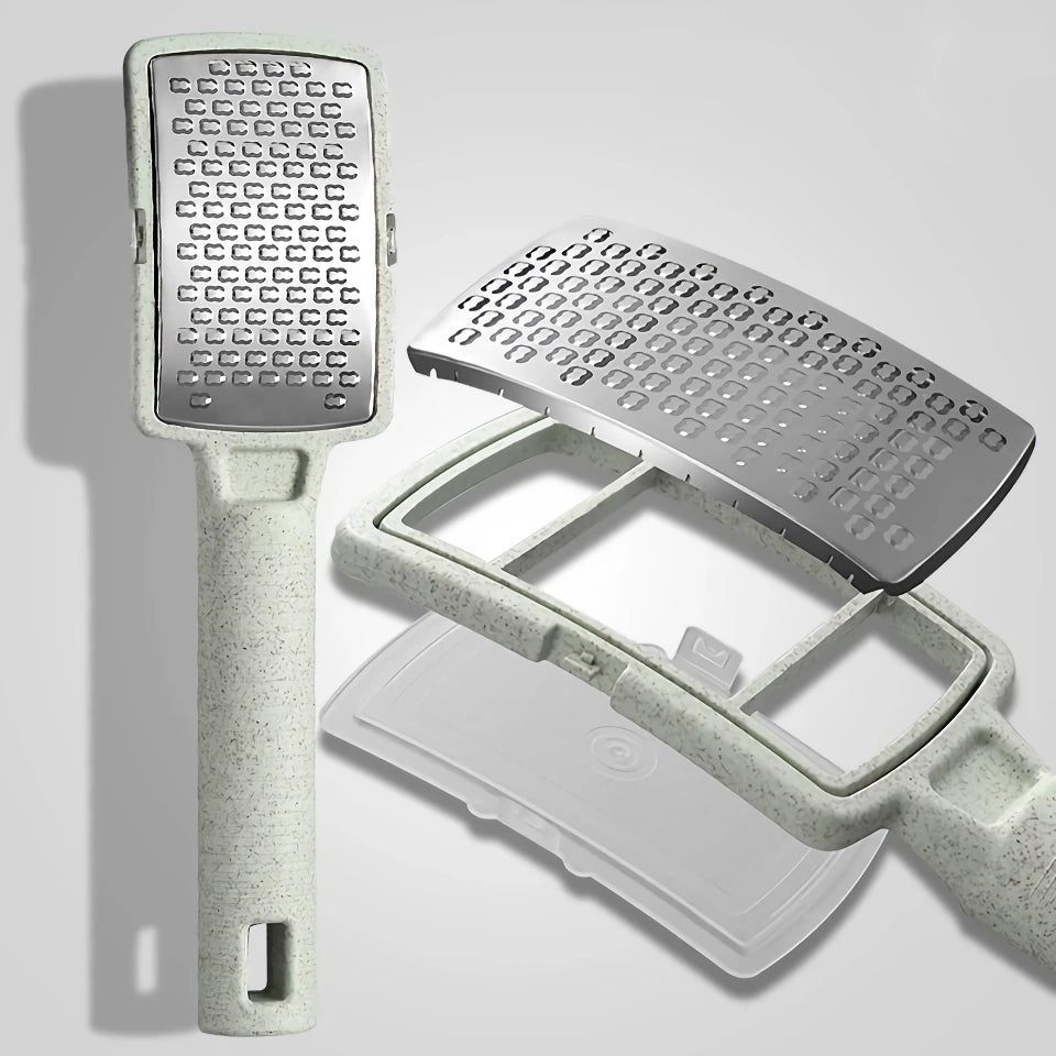 Stainless Steel Foot File Callus Remover with Dead Skin Storage