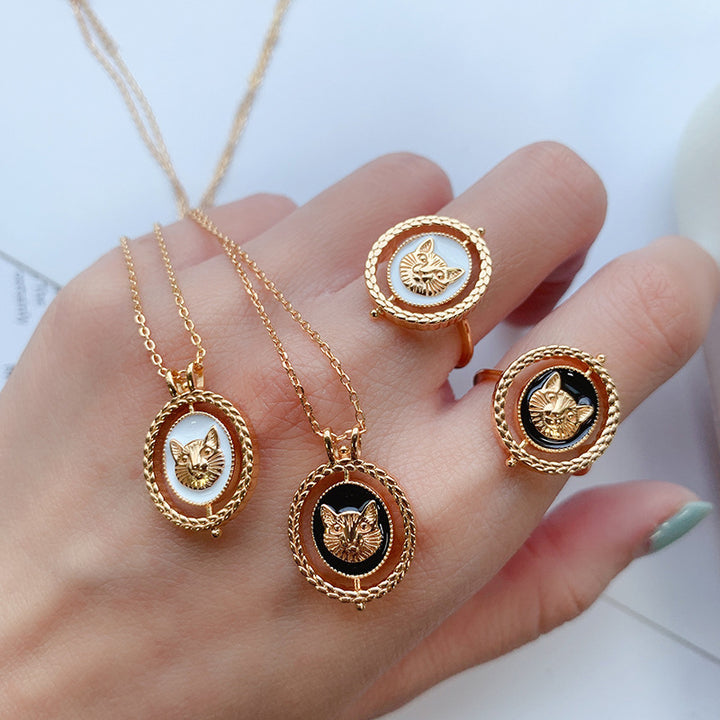 Double-sided Adhesive Ring Japanese Cute Cat