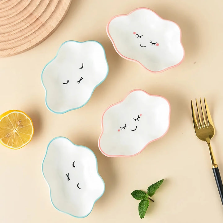 Ceramic Cute Clouds Dipping Sauce Dish