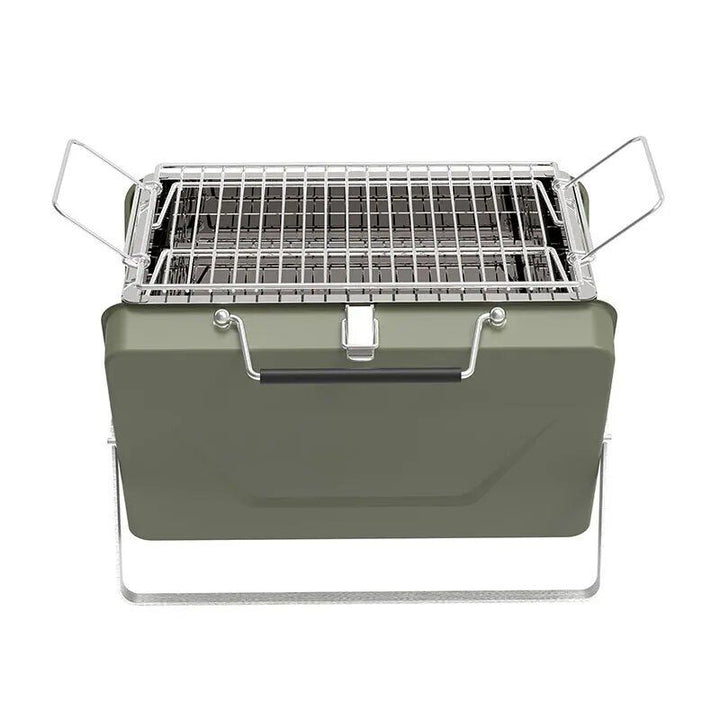 Compact Stainless Steel Folding Brazier Grill – Perfect for Camping and Outdoor BBQ