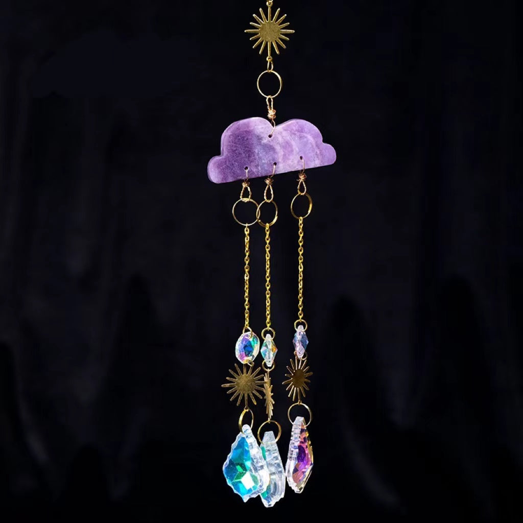 Crystal Cloud Sun Catcher Wind Chimes Christmas Pendant Pendant Chain