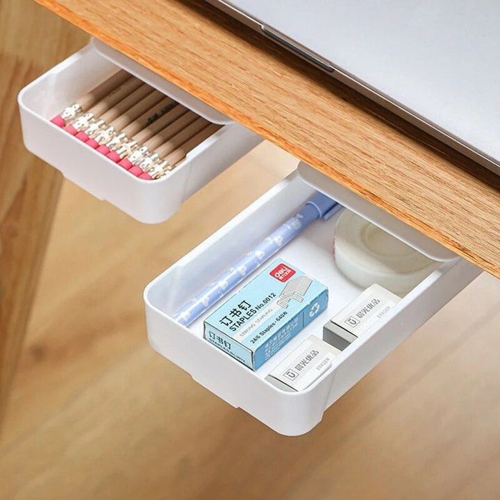 Compact Self-Adhesive Under Desk Storage Drawer