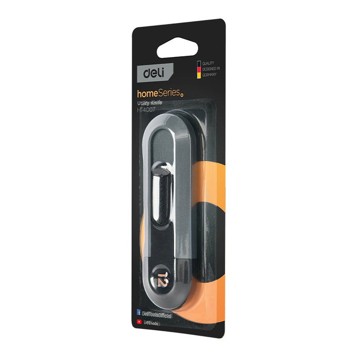 Compact Snap-off Utility Knife with Retractable High Carbon Steel Blades