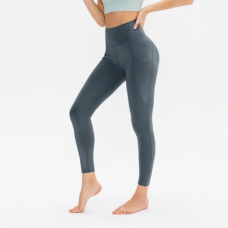 High-Waist Yoga Leggings with Pockets for Women